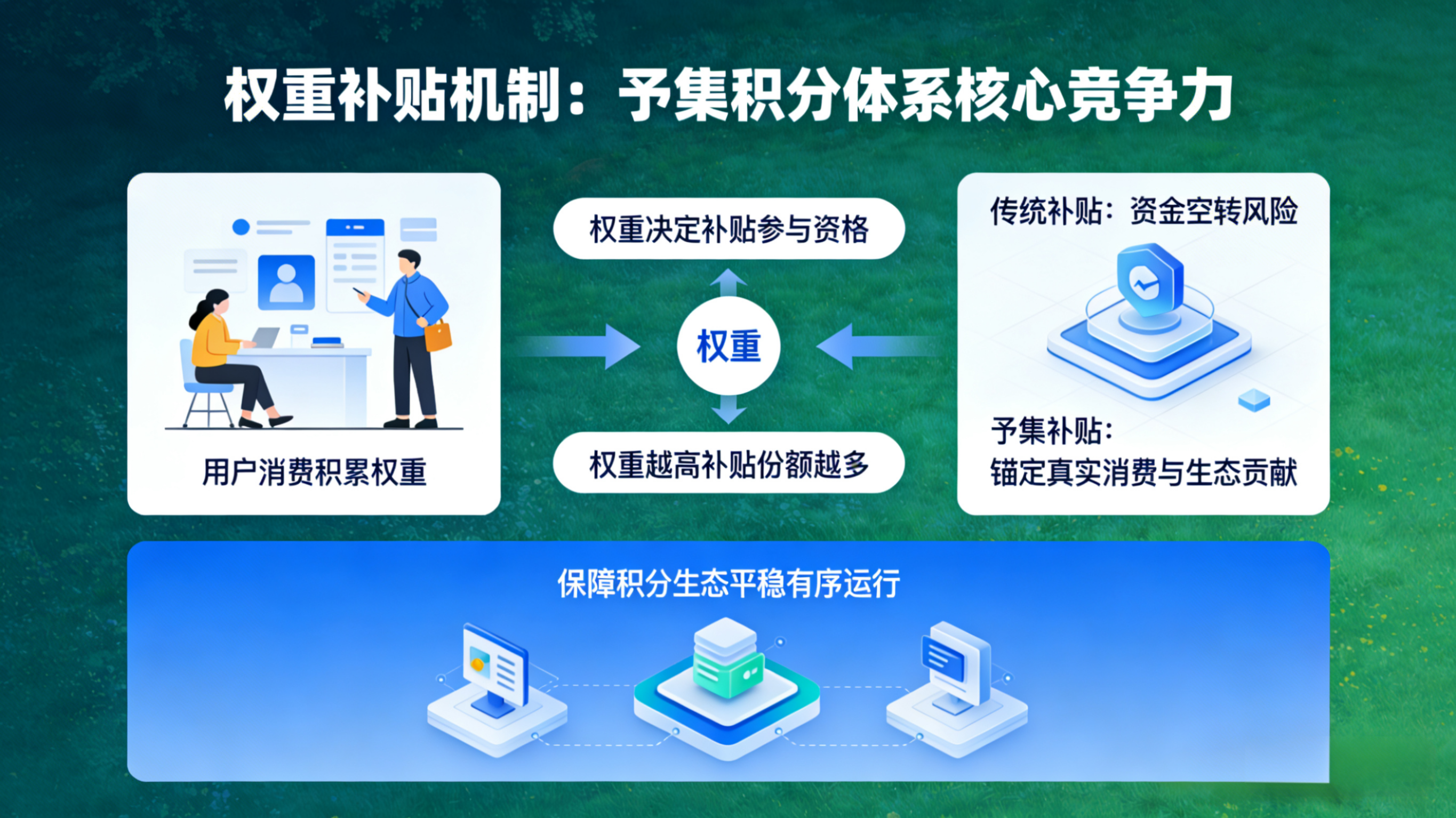 予集核心竞争力：权重补贴机制，合规锚定真实